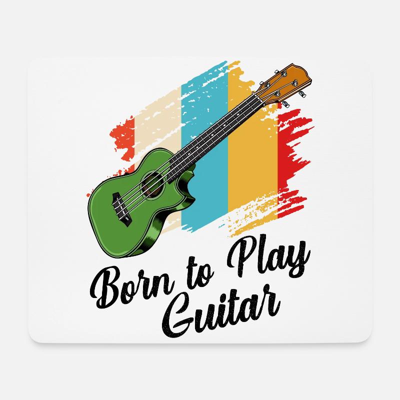 Gitarre - Mousepad (Querformat) - Weiß