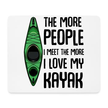 Kayak Drôles de proverbes cajak cadeau - Tapis de souris (format paysage) - blanc - Devant