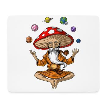 Yoga au Bouddha aux Champignons Magiques - Tapis de souris (format paysage) - blanc - Devant