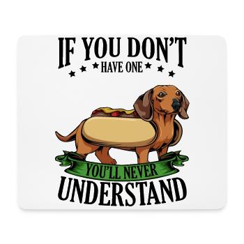 Dackel - Mousepad (Querformat) - Weiß - Vorne