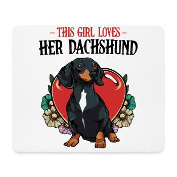 Dackel - Mousepad (Querformat) - Weiß - Vorne