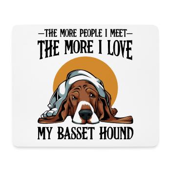 Basset Hound Cool Sprüche Hundehalter Geschenk - Mousepad (Querformat) - Weiß - Vorne