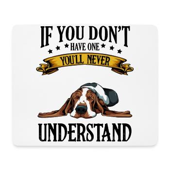Basset Hound saying Funny Sweet Dog Gift - Mouse Pad (horizontal) - white - Front