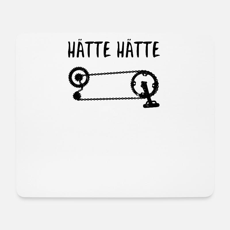 Hätte Hätte Fahrradkette - Mousepad (Querformat) - Weiß