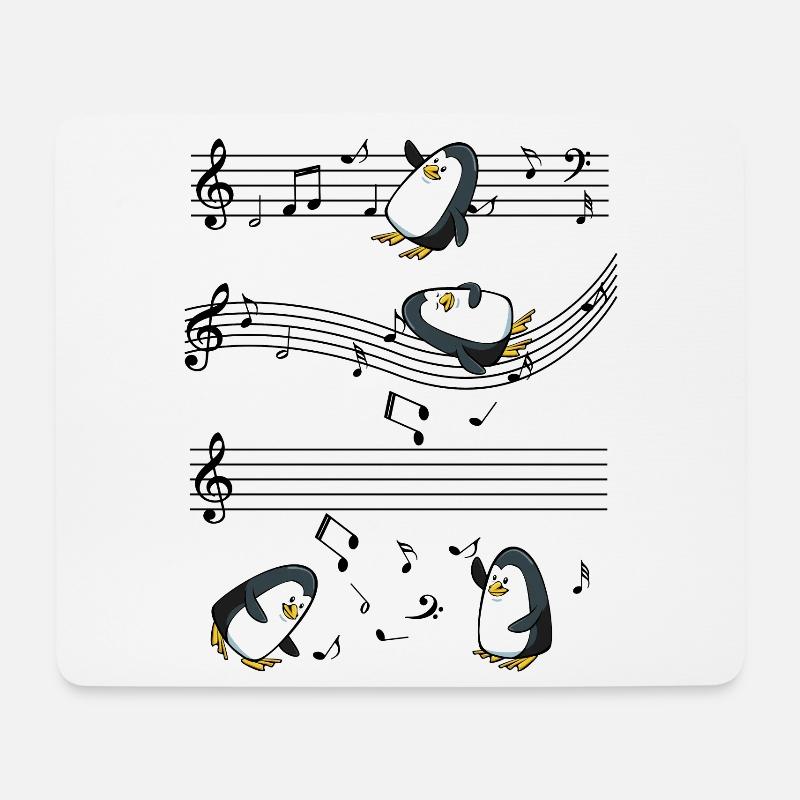 Pinguin - Mousepad (Querformat) - Weiß