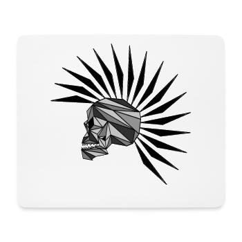 cyber punk scull plain - Mousepad (Querformat) - Weiß - Vorne