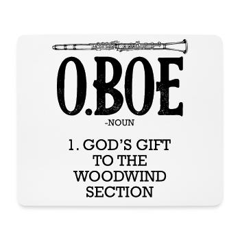 Oboe - Mousepad (Querformat) - Weiß - Vorne