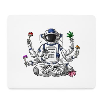 Psychonaut Psychedelic Astronaut Meditation - Mouse Pad (horizontal) - white - Front