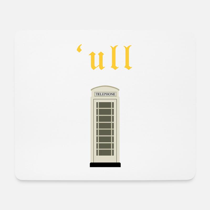 Hull Cream Phone Box von Kingston Upon Hull - Mousepad (Querformat) - Weiß