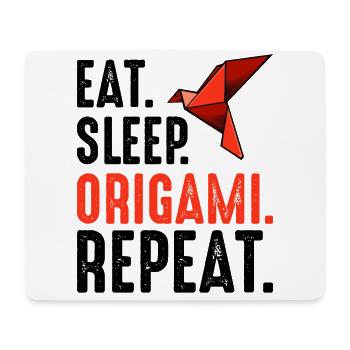Eat Sleep Origami Repeat saying folding art gift - Mouse Pad (horizontal) - white - Front