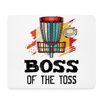 Boss Of The Toss Disc Golf Retro Frisbee Gift - Mouse Pad (horizontal) - white - Front