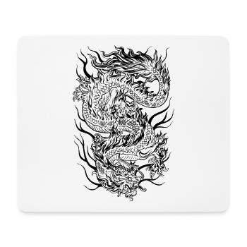 Dragon/Drachen - Mousepad (Querformat) - Weiß - Vorne