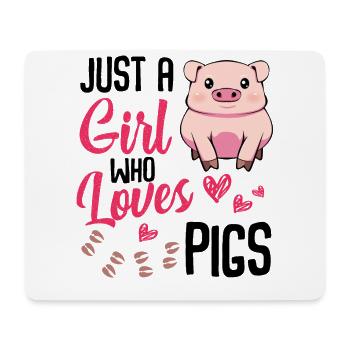 pig - Mouse Pad (horizontal) - white - Front
