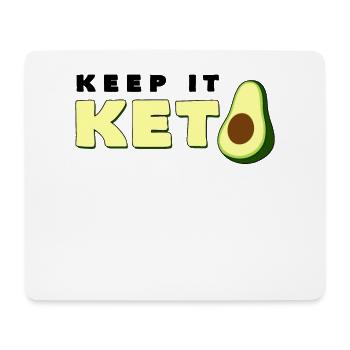 Keep It Keto Avocado Spruch Ketogene Diät Geschenk - Mousepad (Querformat) - Weiß - Vorne