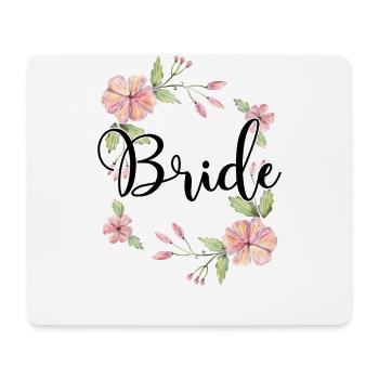 Bride Bride to be wreath of flowers flowers engagement JGA - Mouse Pad (horizontal) - white - Front