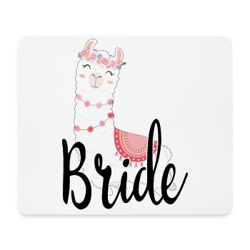 Mariée pour être mariée Alpaga Lama Alpaka JGA Party - Tapis de souris (format paysage) - blanc - Devant