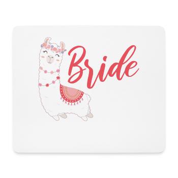 Bride to be Braut Alpaca Lama Alpaka JGA Party - Mouse Pad (horizontal) - white - Front