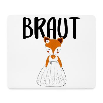 Braut Bride to be Fuchs Füchse JGA Party - Mousepad (Querformat) - Weiß - Vorne