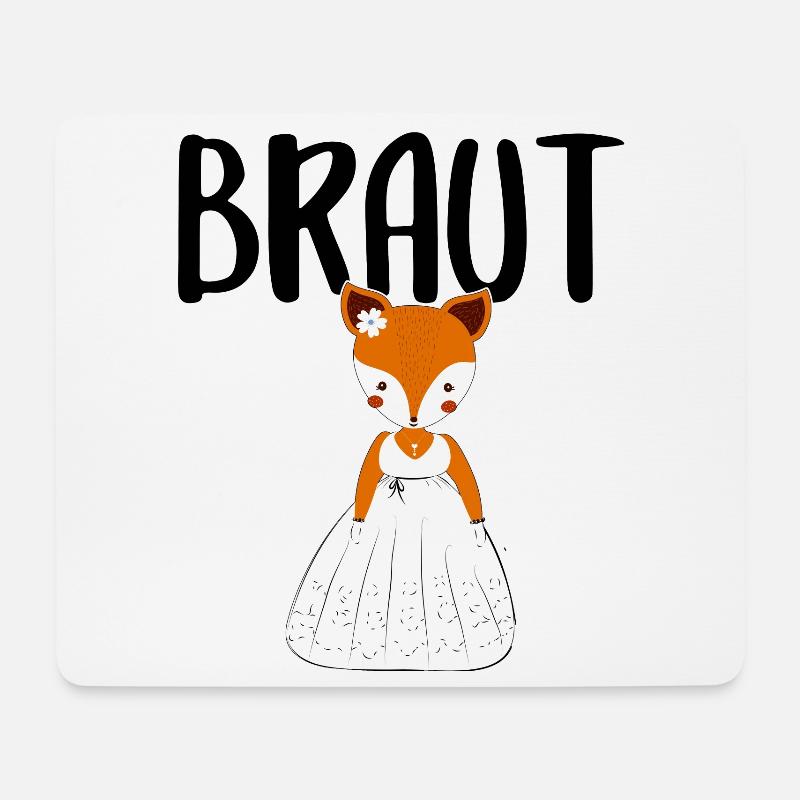 Braut Bride to be Fuchs Füchse JGA Party - Mousepad (Querformat) - Weiß