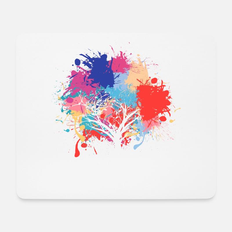 Umweltschutz Tree paint splash - Mousepad (Querformat) - Weiß