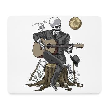 Skeleton Gitarrist - Mousepad (Querformat) - Weiß - Vorne