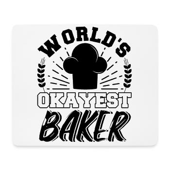 World's Okayest Baker - Mousepad (Querformat) - Weiß - Vorne