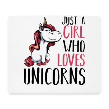 Einhorn - Mousepad (Querformat) - Weiß - Vorne