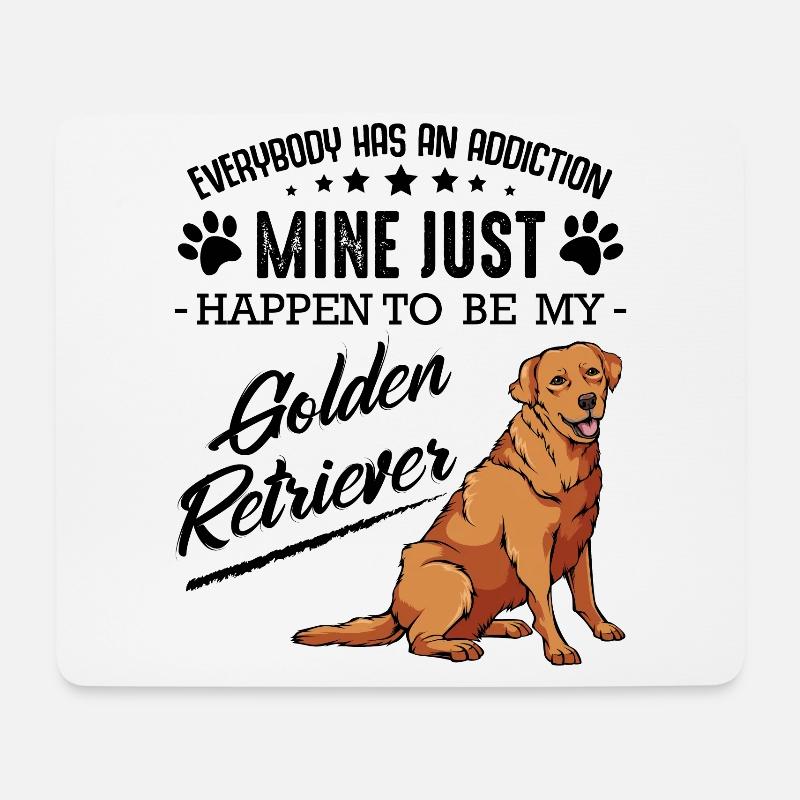 Golden retriever - Mouse Pad (horizontal) - white