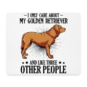 Golden retriever - Tapis de souris (format paysage) - blanc - Devant