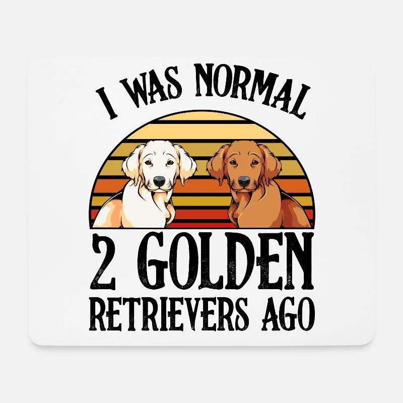 Golden Retriever - Mousepad (Querformat) - Weiß