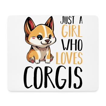 Corgi - Tapis de souris (format paysage) - blanc - Devant