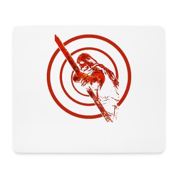 Archer with bow and arrow - Mouse Pad (horizontal) - white - Front