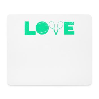Raquette de tennis Tennis Love - Tapis de souris (format paysage) - blanc - Devant