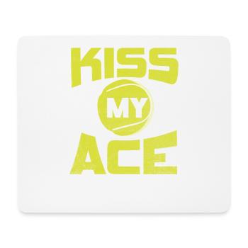 Tennis Ace - Tapis de souris (format paysage) - blanc - Devant