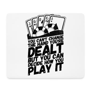 Les cartes de poker poker citent les paroles - Tapis de souris (format paysage) - blanc - Devant
