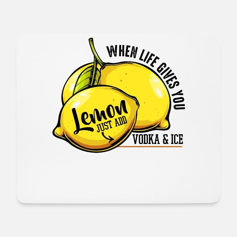 Zitrone Frucht - Mousepad (Querformat) - Weiß