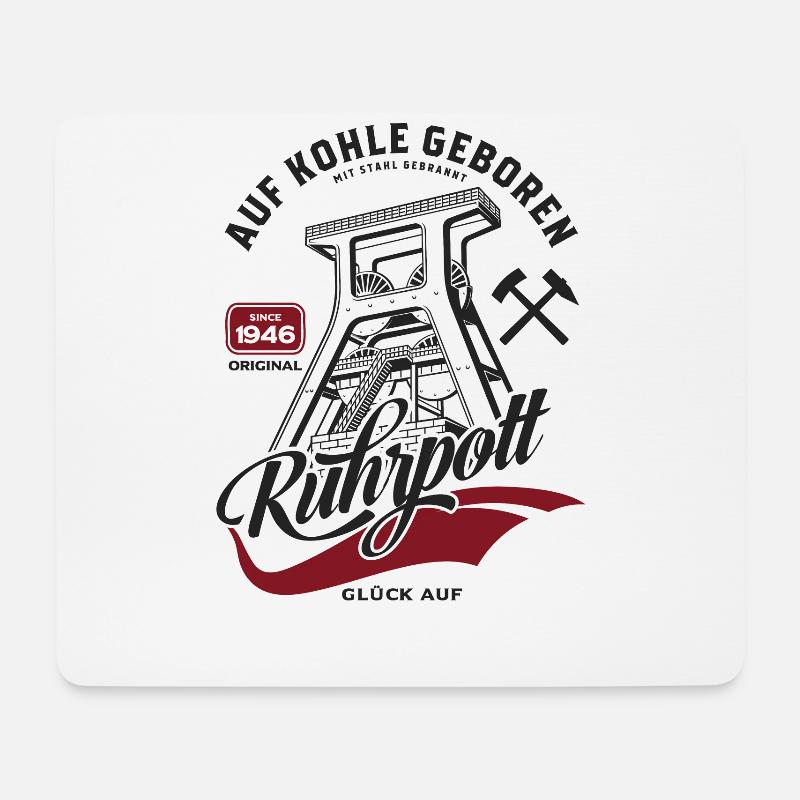 Ruhrpott - Auf Kohle Geboren - Mousepad (Querformat) - Weiß