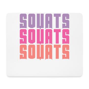 Squats - Mouse Pad (horizontal) - white - Front