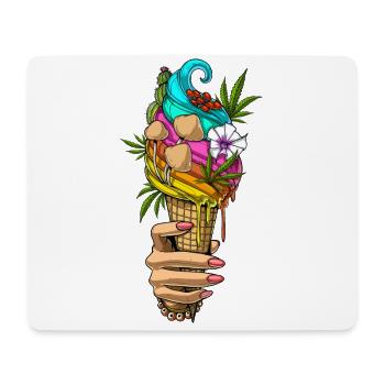 Psychedelisches Eis - Mousepad (Querformat) - Weiß - Vorne