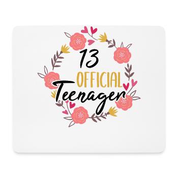 13ème anniversaire fille 13 ans cadeau adolescent - Tapis de souris (format paysage) - blanc - Devant