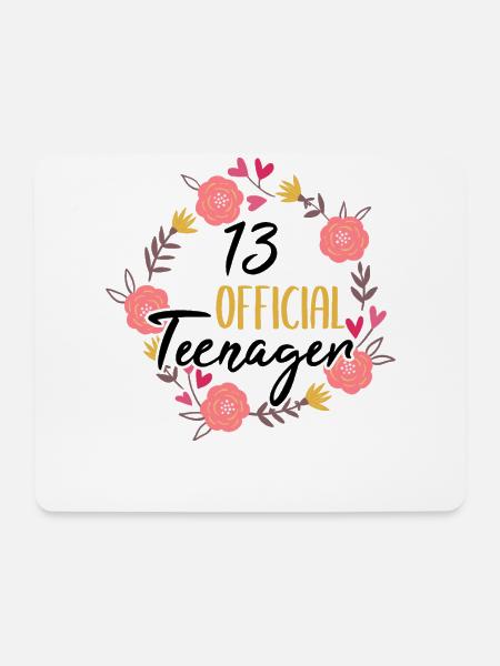 13. Geburtstag Mädchen 13 Jahre Teenager Geschenk - Mousepad (Querformat) - Weiß