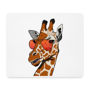 lustige Giraffe mit Sonnenbrille Giraffen Geschenk - Mousepad (Querformat) - Weiß - Vorne