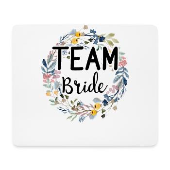 Team Bride to be Blumenkranz Blumen Verlobung JGA - Mousepad (Querformat) - Weiß - Vorne