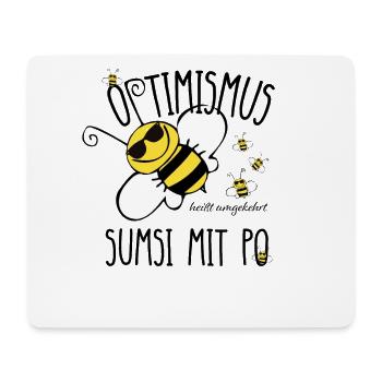 Optimismus Sumsi mit Po Imker Bienen Hummel Honig - Mousepad (Querformat) - Weiß - Vorne