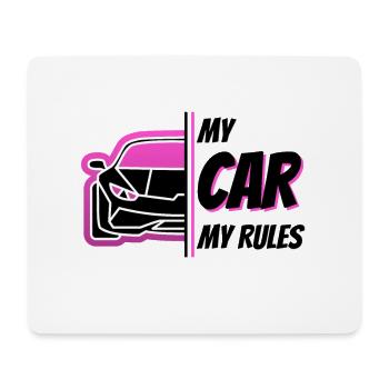 Car lover - my car my rules - Mouse Pad (horizontal) - white - Front