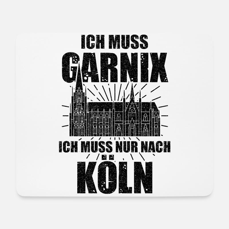 Kölner Dom Köln Karneval Jeck Kölle Alaaf Geschenk - Mousepad (Querformat) - Weiß