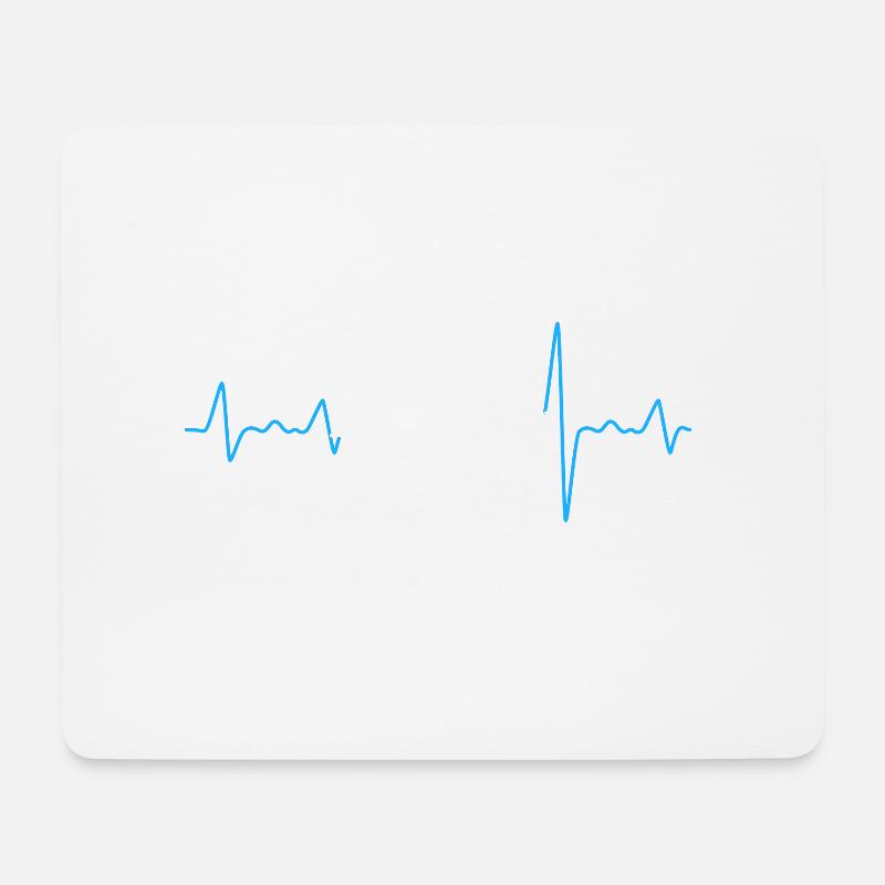 Herzschlag Puls Kiting Geschenk für Kite Freunde - Mousepad (Querformat) - Weiß