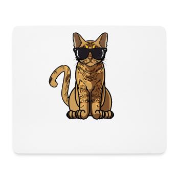 Bengal Cat, ich würde dich vor Zombies schieben - Mousepad (Querformat) - Weiß - Vorne