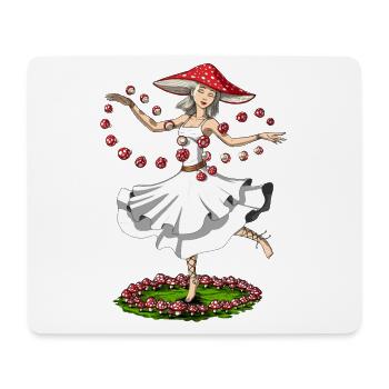 Hippie Zauberpilz - Mousepad (Querformat) - Weiß - Vorne