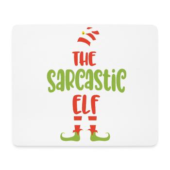 Ich bin der sarkastische Elf, passende Familie Lustiger Chris - Mousepad (Querformat) - Weiß - Vorne